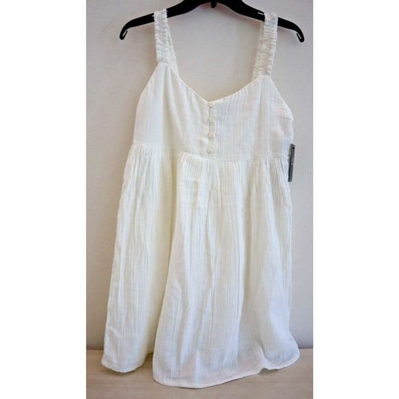 Volcom B1322309 Women's Sz XS Star White A Full Out Babydoll Cami Dress - Picture 1 of 10